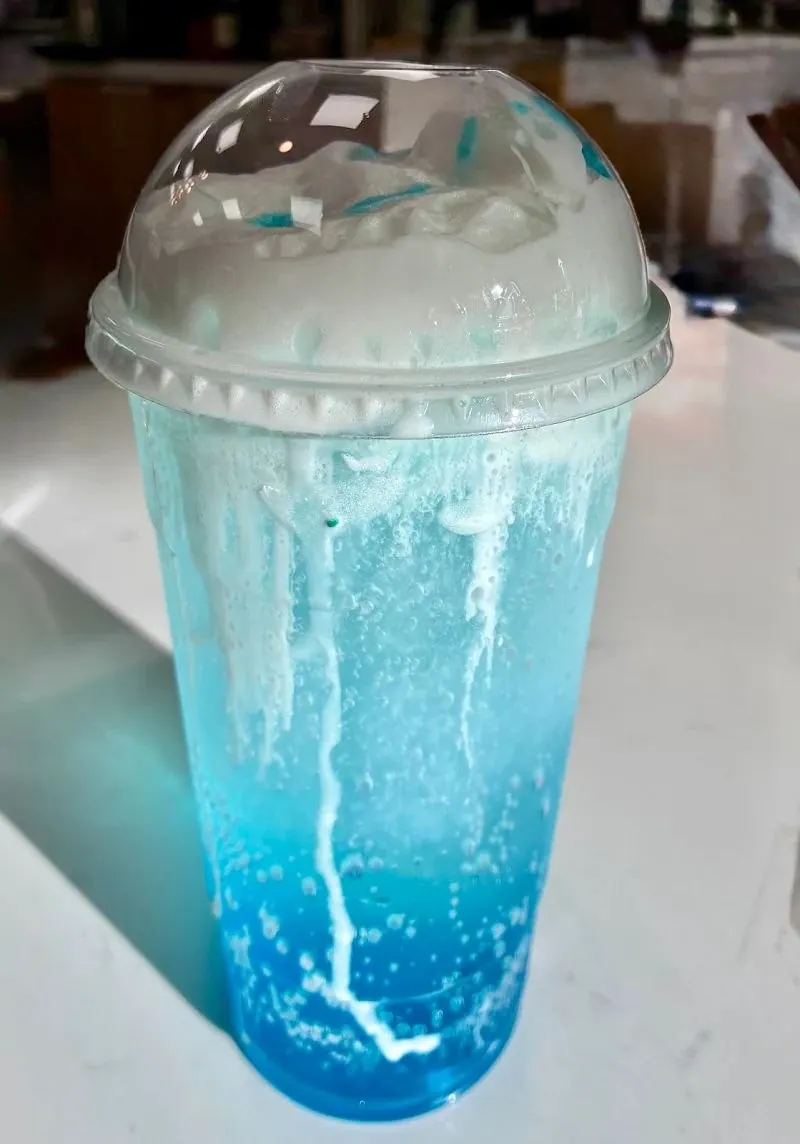 Blue raspberry dirty soda