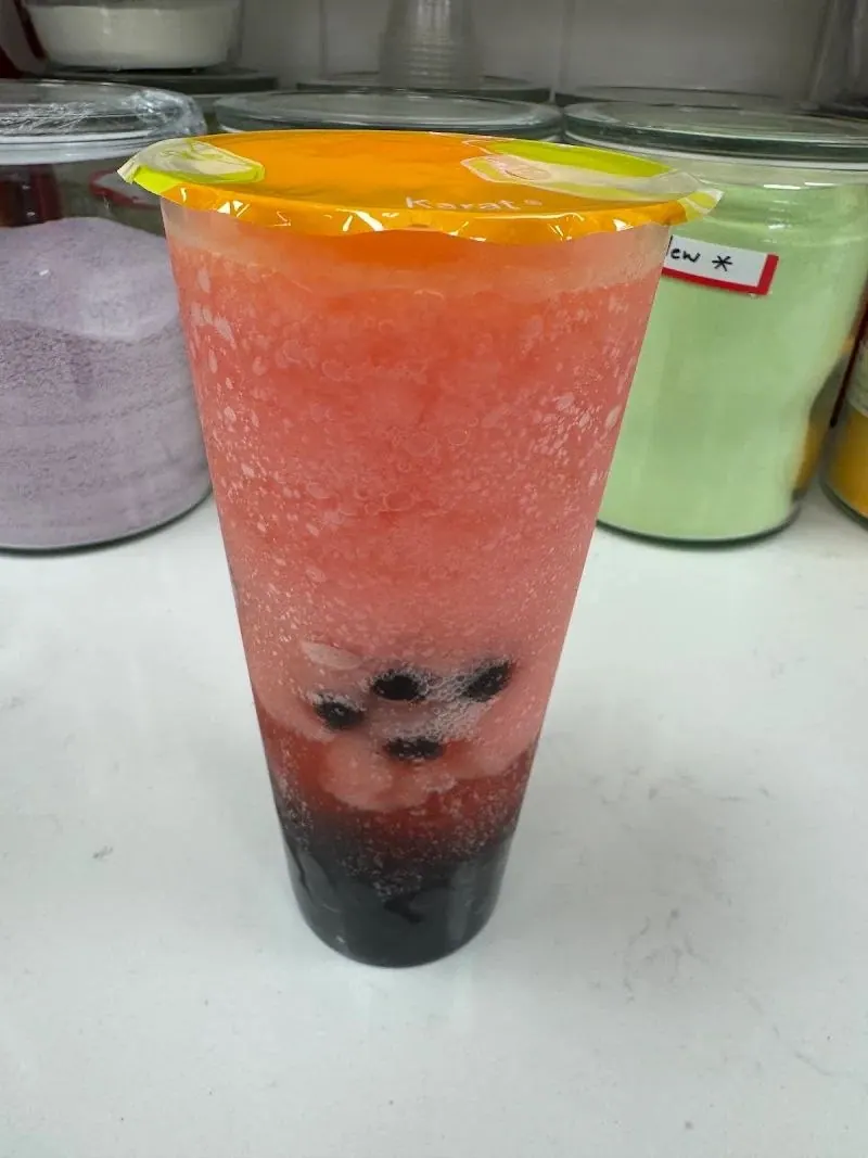Fruit tea with boba