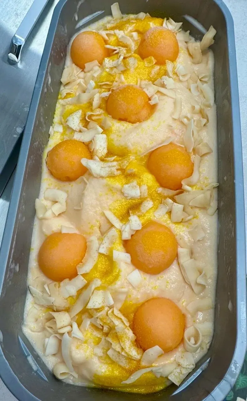 Tray of handmade gelato
