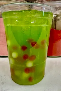 Green Apple Refresher with Popping Boba