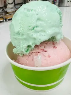 Pistachio and Strawberry Ice Cream