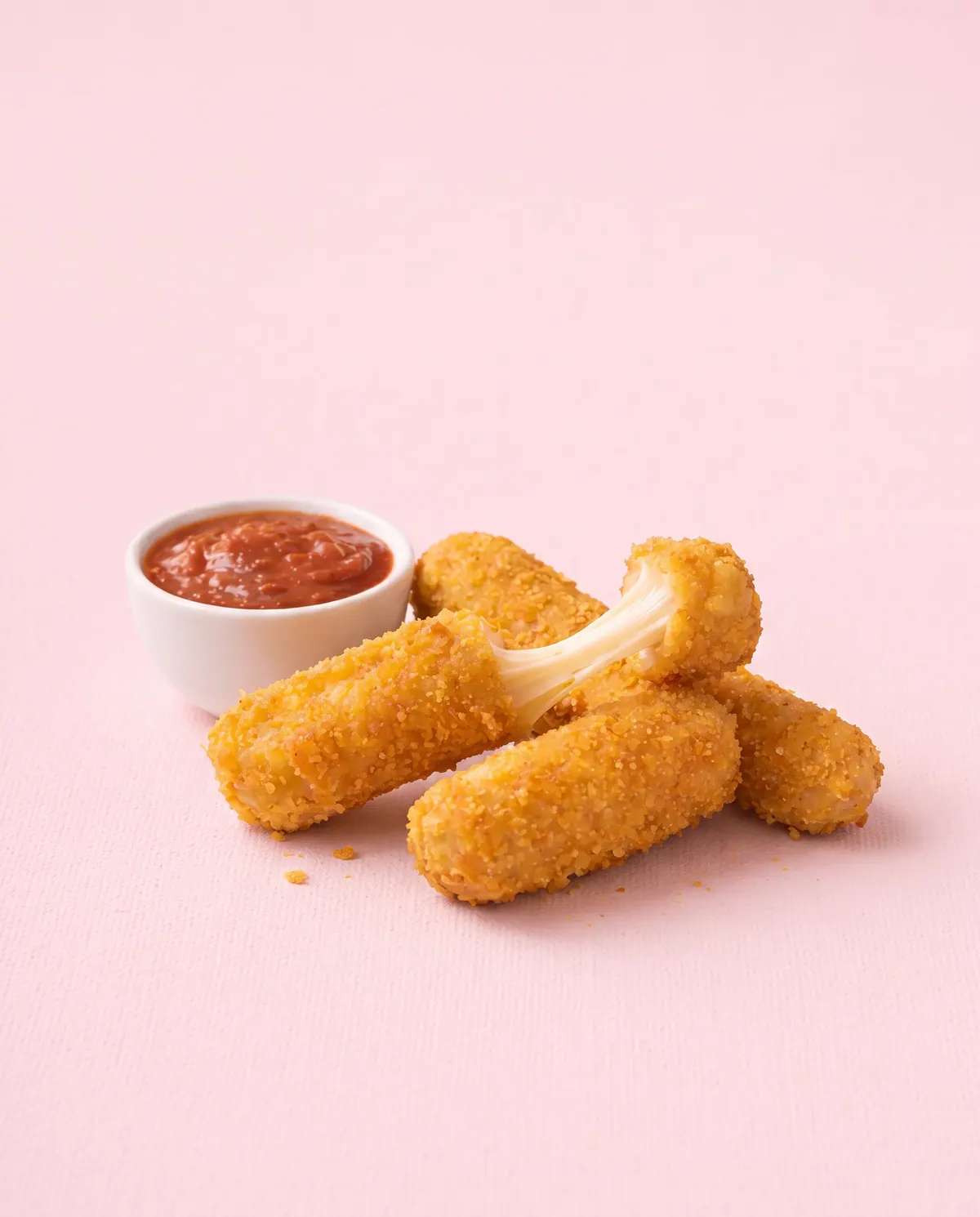 Mozzarella sticks with marinara sauce